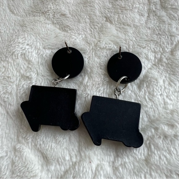 Teacher Appreciation Gift Chalk Board Drop Dangle Earrings Handmade - Picture 3 of 4